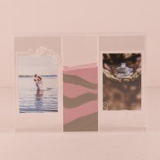 Clearly Love Sand Ceremony Shadow Box With Photo Frames   
